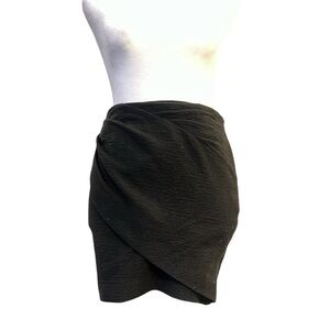 ba&sh Black Wrap Mini Skirt Cocktail